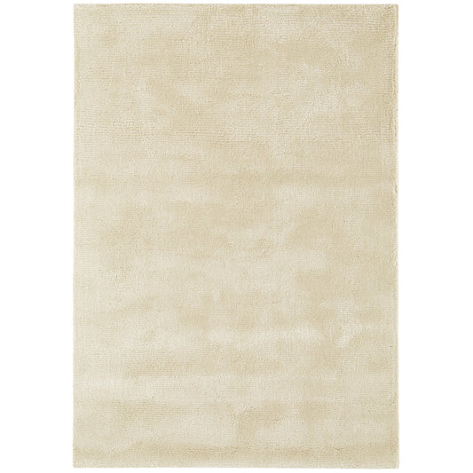 Aran Plain Wool Rugs in Sand Beige
