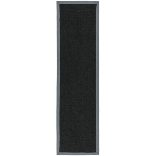 Sisal Hallway Runners in Black Grey