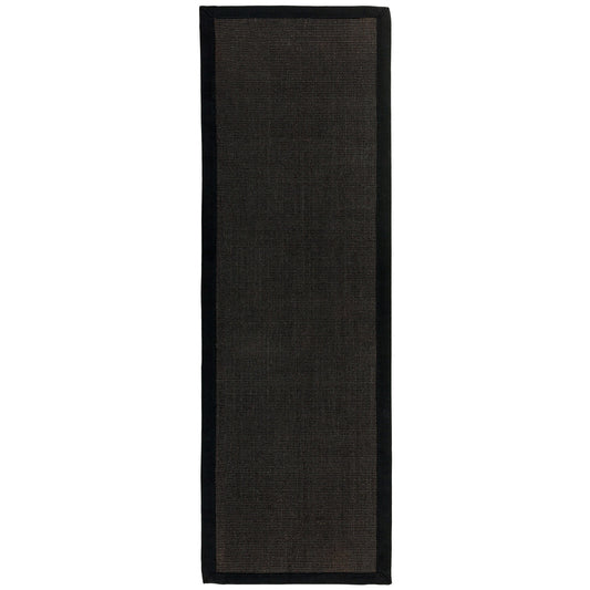 Sisal Hallway Runners in Plain Black