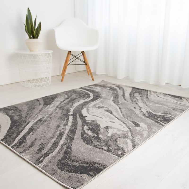 Balletto 21EA Modern Marble Rugs in Grey Anthra – The Rug Seller