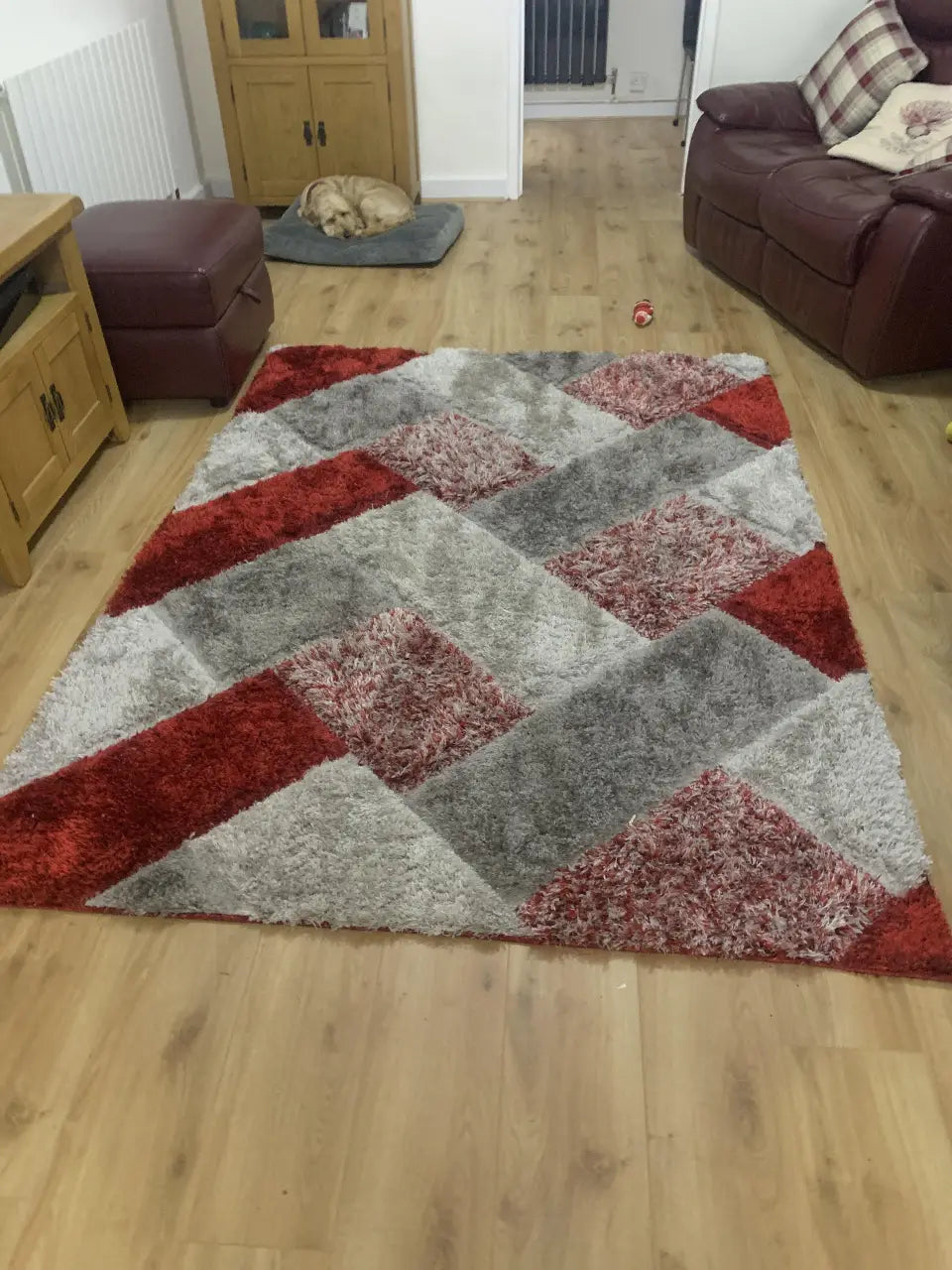 Olympia 2239 Grey Red Rug RS