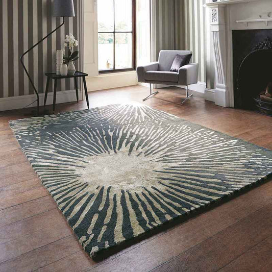 Harlequin Shore Modern Wool Rugs 40605 in Truffle Brown