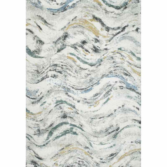 Mehari Mottled Swirl Rugs 23288 6666 in Cream