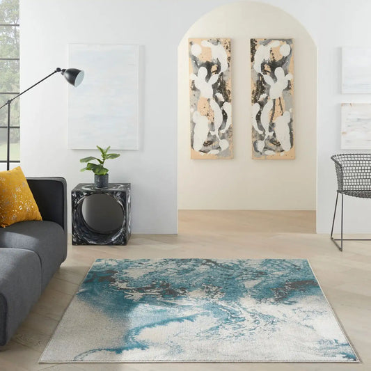 Maxell MAE08 Ivory Teal Rug RS