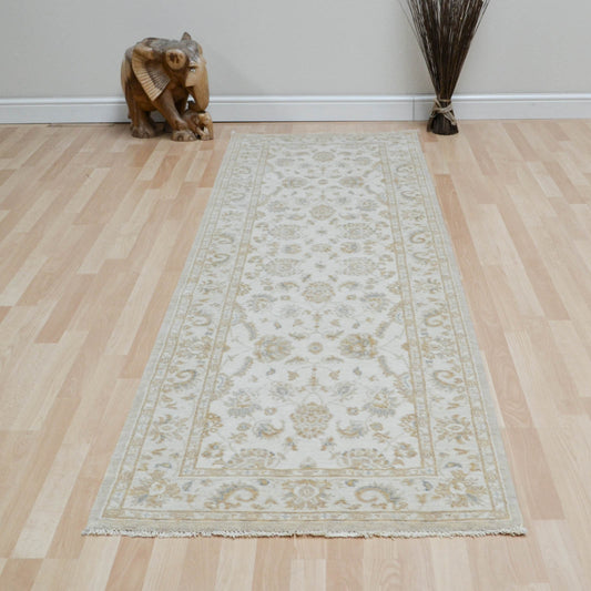Chobi Traditional Wool Hallway Runners CB01 in Beige