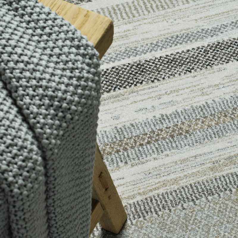 Nomad Boho Striped Rugs 26003 6262 in Beige