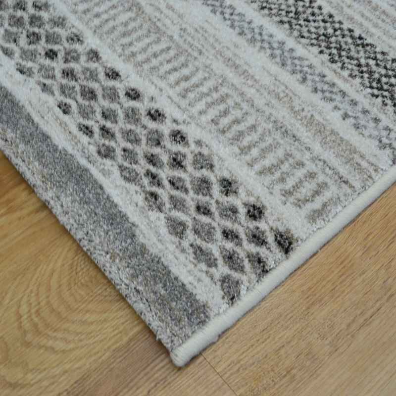 Nomad Boho Striped Rugs 26003 6262 in Beige