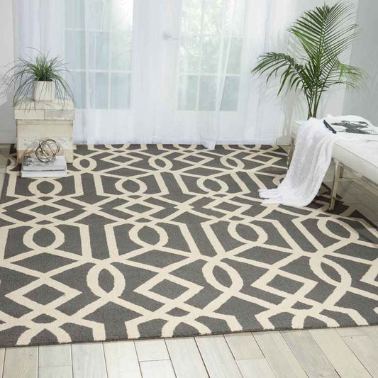 Linear Rugs LIN05 in Grey and Ivory