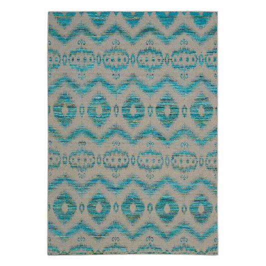 Spectrum Rugs SPE01 in Turquoise and Grey