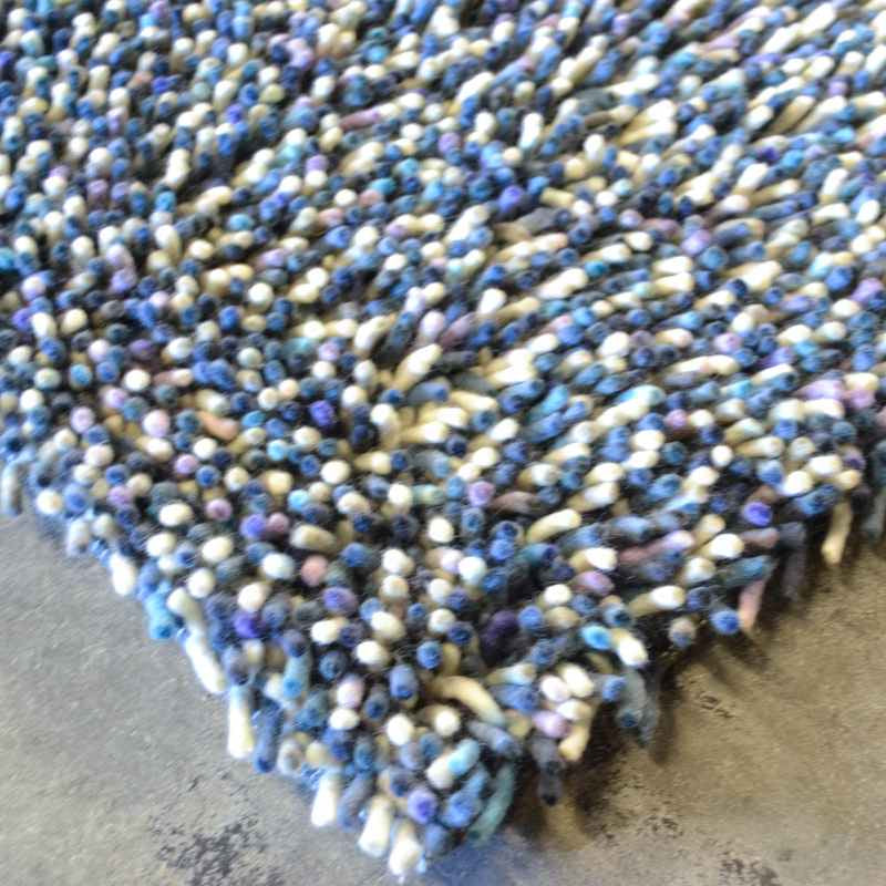 Brink and Campman Rocks Multi Shaggy Wool Rugs 70208