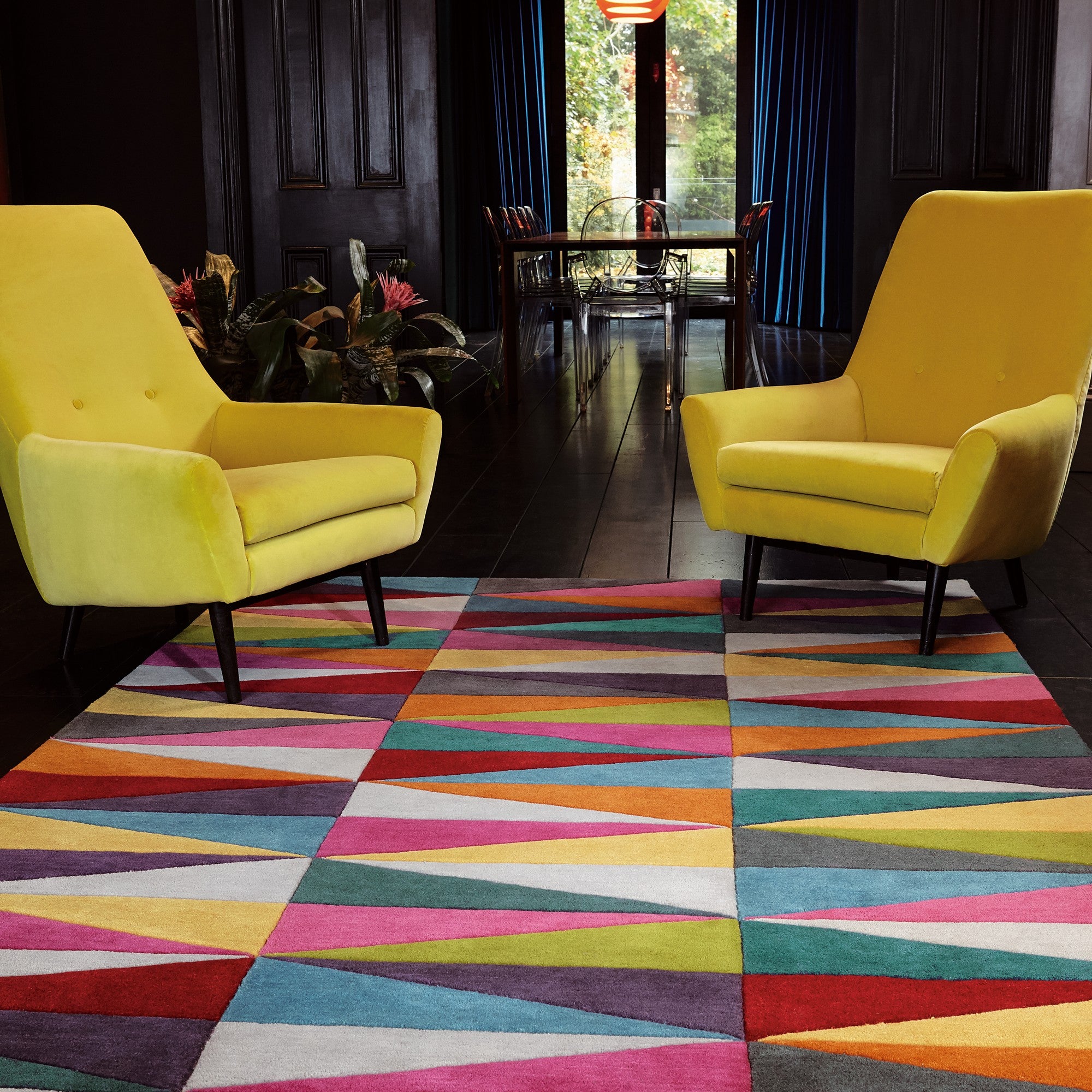 Funk Triangles Multi Coloured Rugs – The Rug Seller