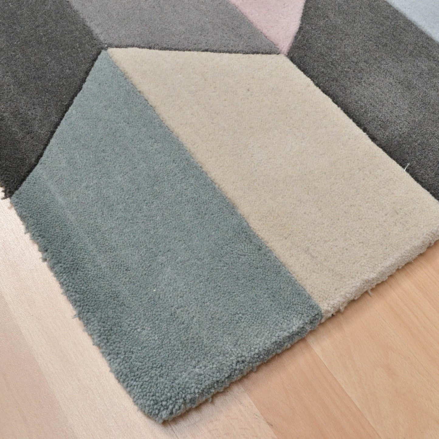 Funk Honeycomb Pastel Modern Wool Rugs