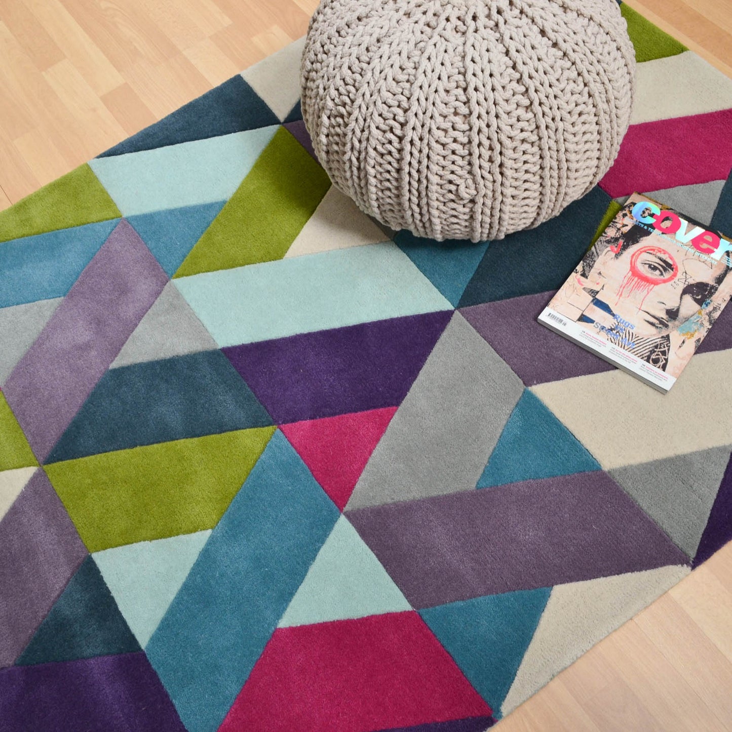Funk Chevron Rugs in Blue and Green