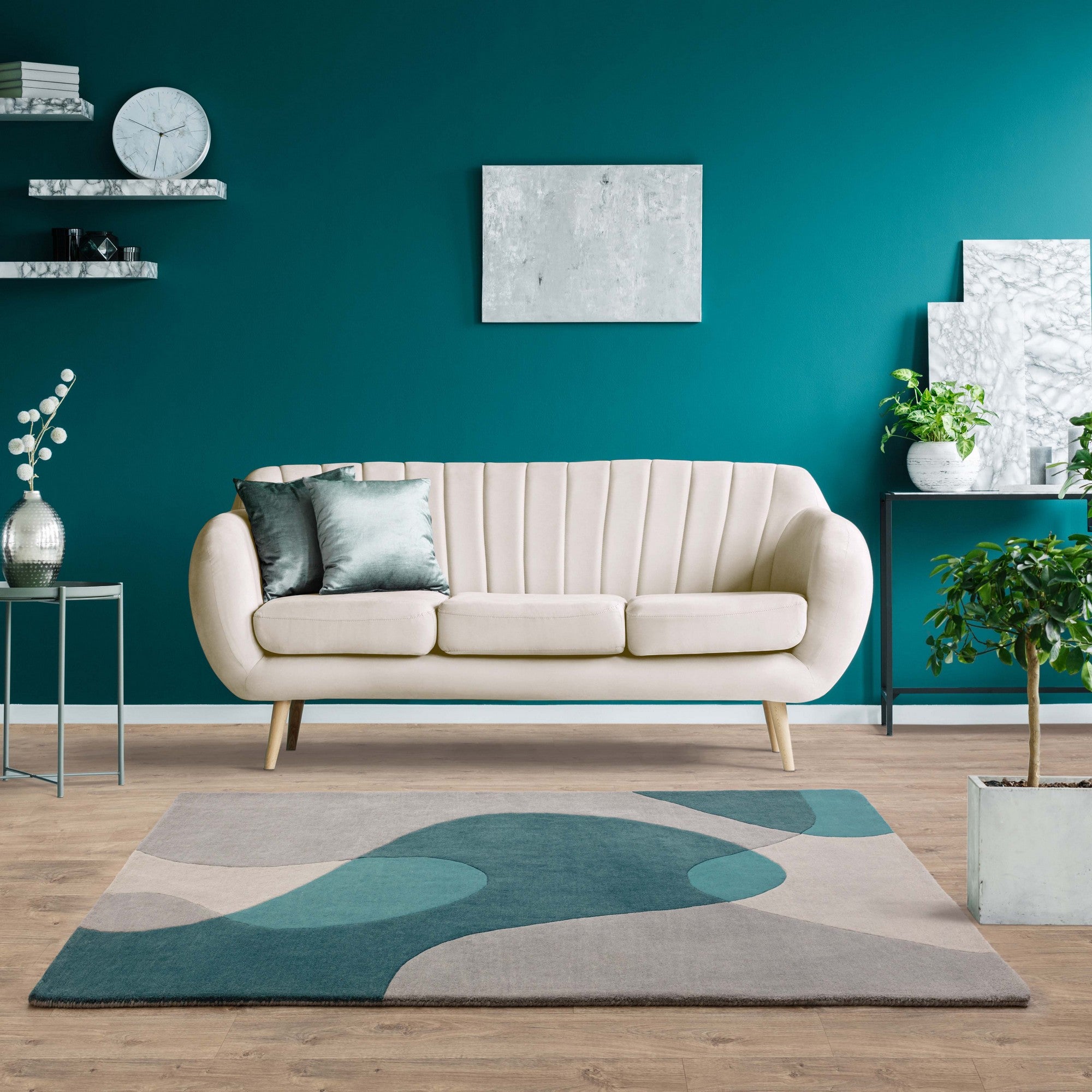 Arc Rug Matrix Arc Rugs MAX57 Teal – The Rug Seller