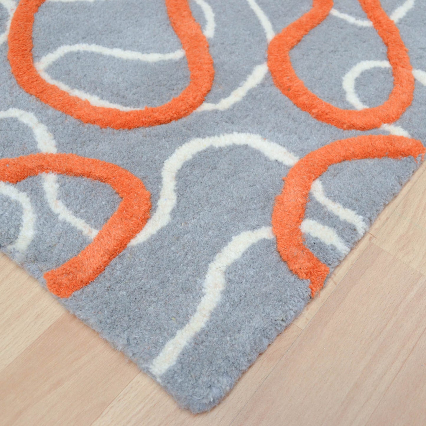 Squiggle Rugs in Orange