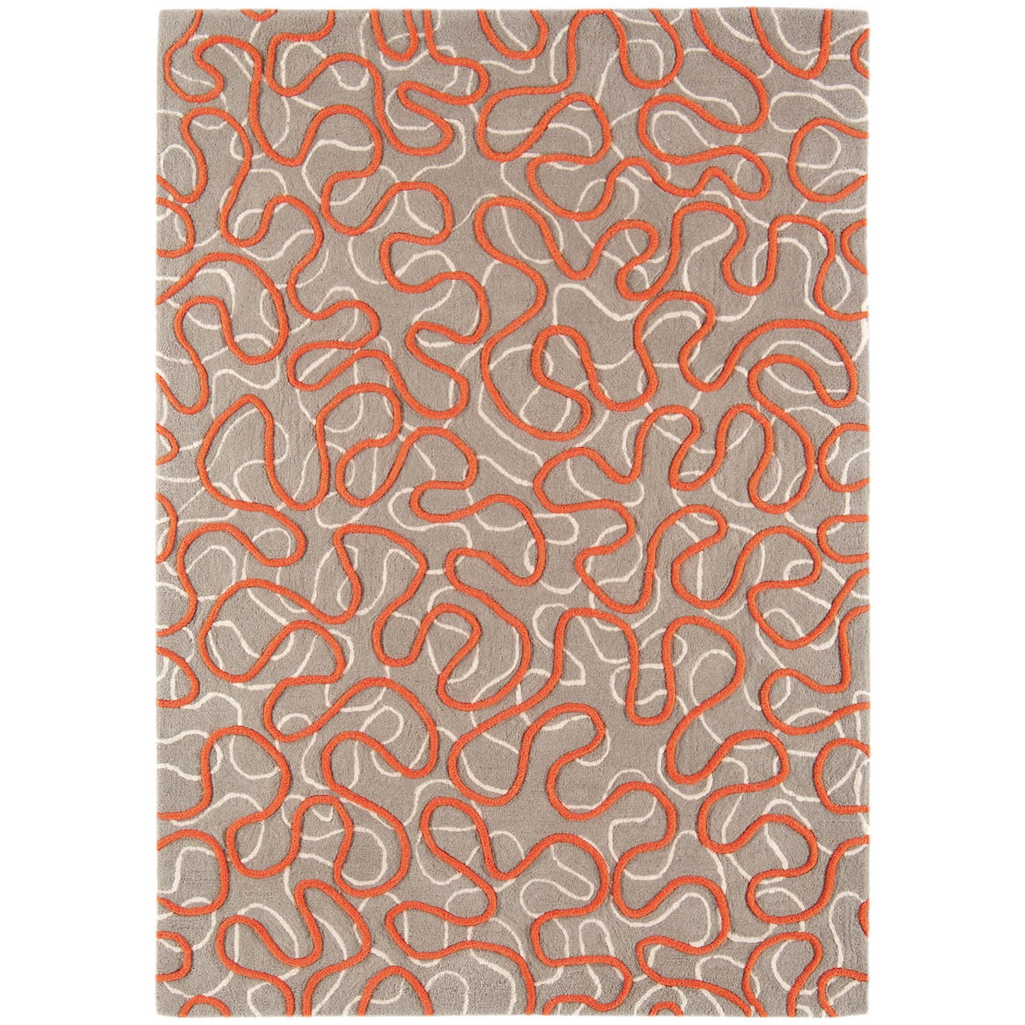 Squiggle Rugs in Orange