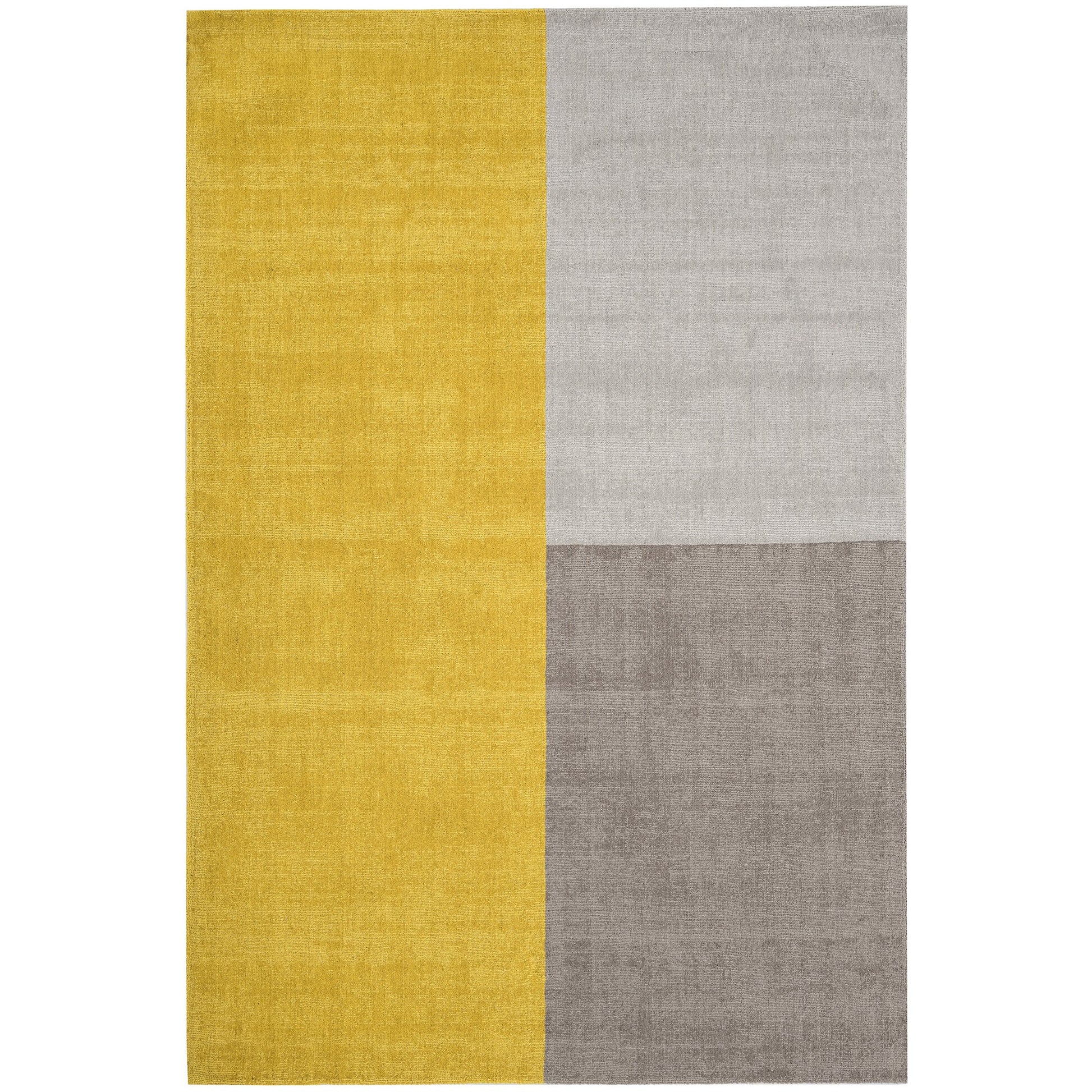 Blox Modern Geometric Wool Rugs in Mustard Yellow – The Rug Seller