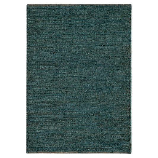 Jute Soumak Natural Woven Modern Rugs in Teal