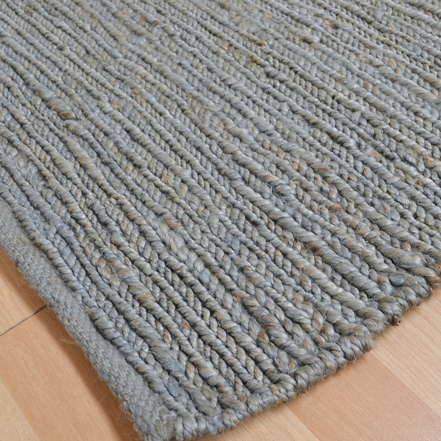 Jute Soumak Woven Modern Hallway Runner Rugs in Silver