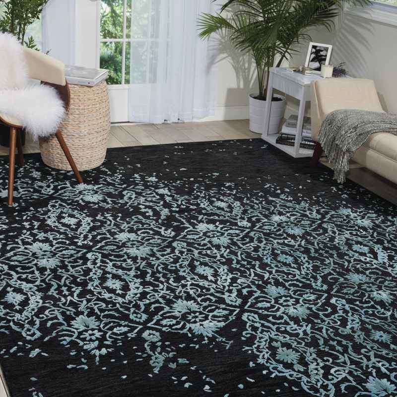 Opaline Rugs OPA06 by Nourison in Midnight Blue