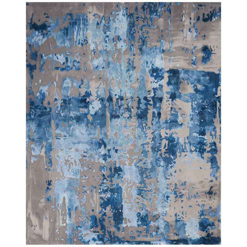 Prismatic Modern Abstract Rugs in PRS10 Blue Grey by Nourison