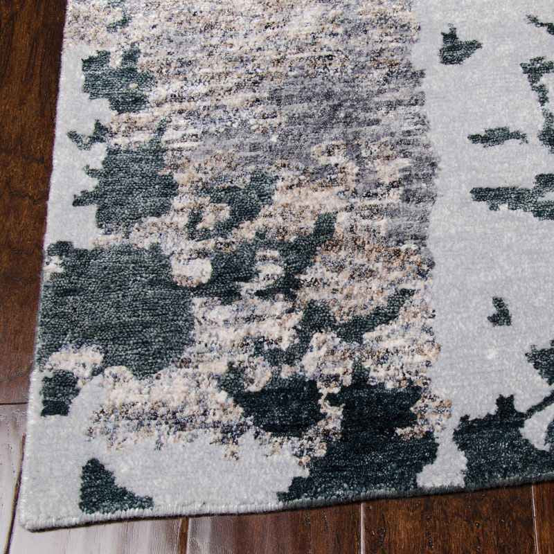 Silk Shadows Rugs SHA16 in Silver and Grey