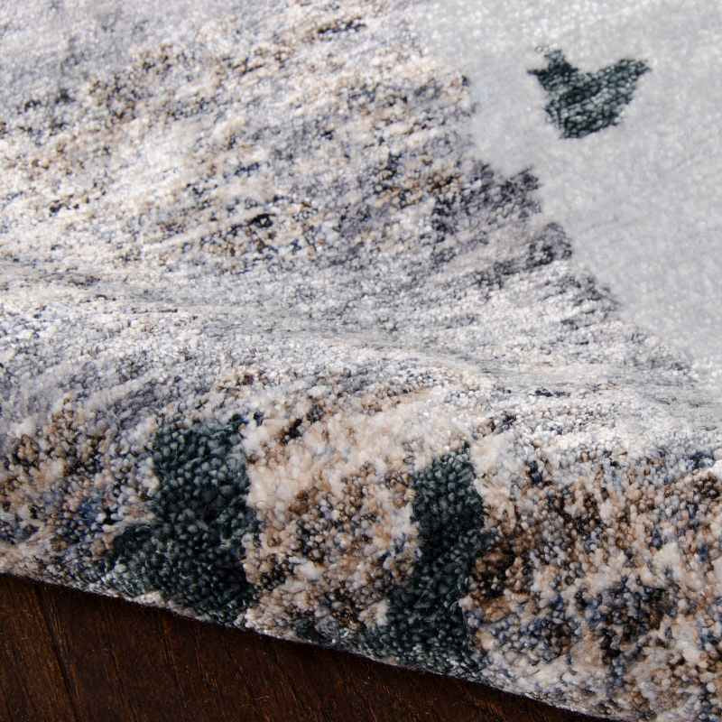 Silk Shadows Rugs SHA16 in Silver and Grey