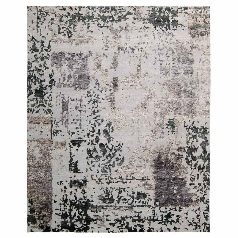 Silk Shadows Rugs SHA16 in Silver and Grey