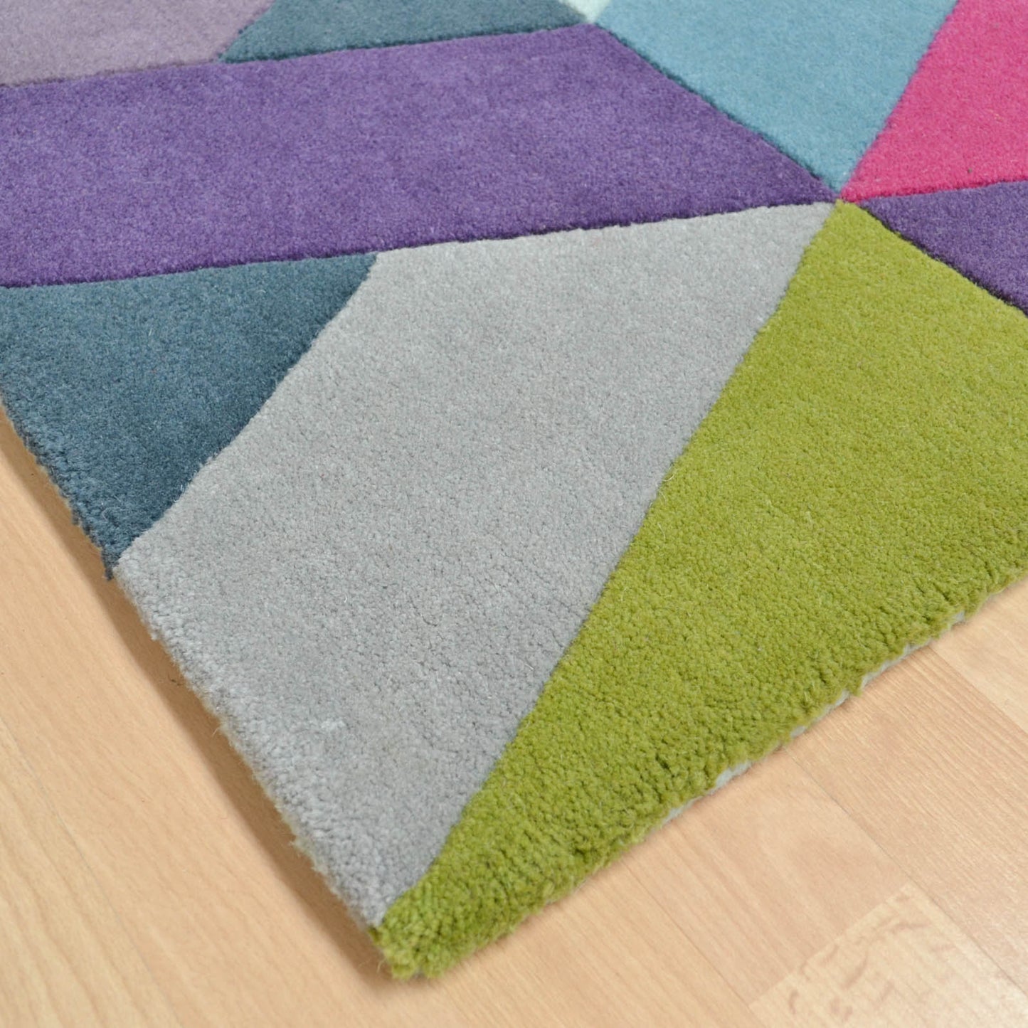 Funk Chevron Hallway Runners in Blue and Green