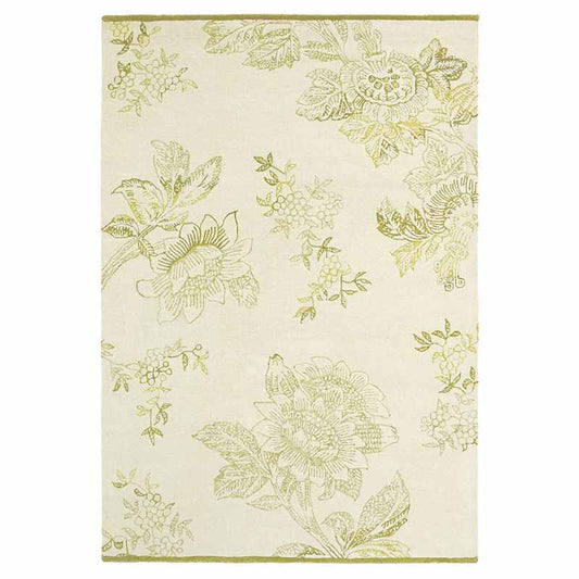Tonquin Gold Floral Wool Rugs 37009 by Wedgwood in Cream