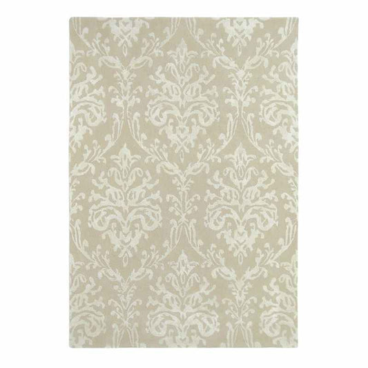 Riverside Damask Rugs 46709 in Parchment by Sanderson