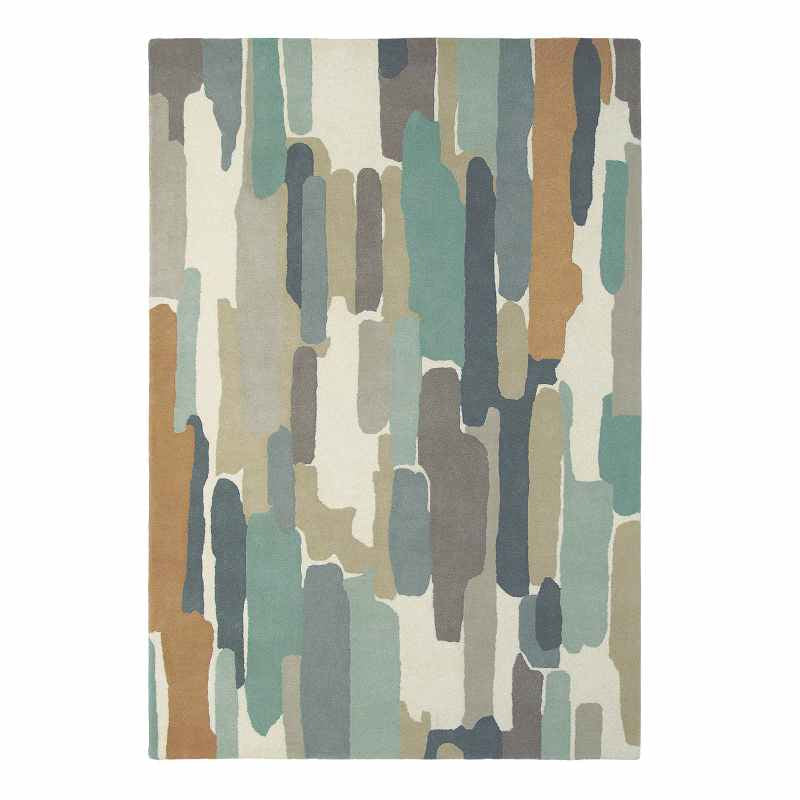 Trattino Rugs 44804 in Sea-Glass by Harlequin
