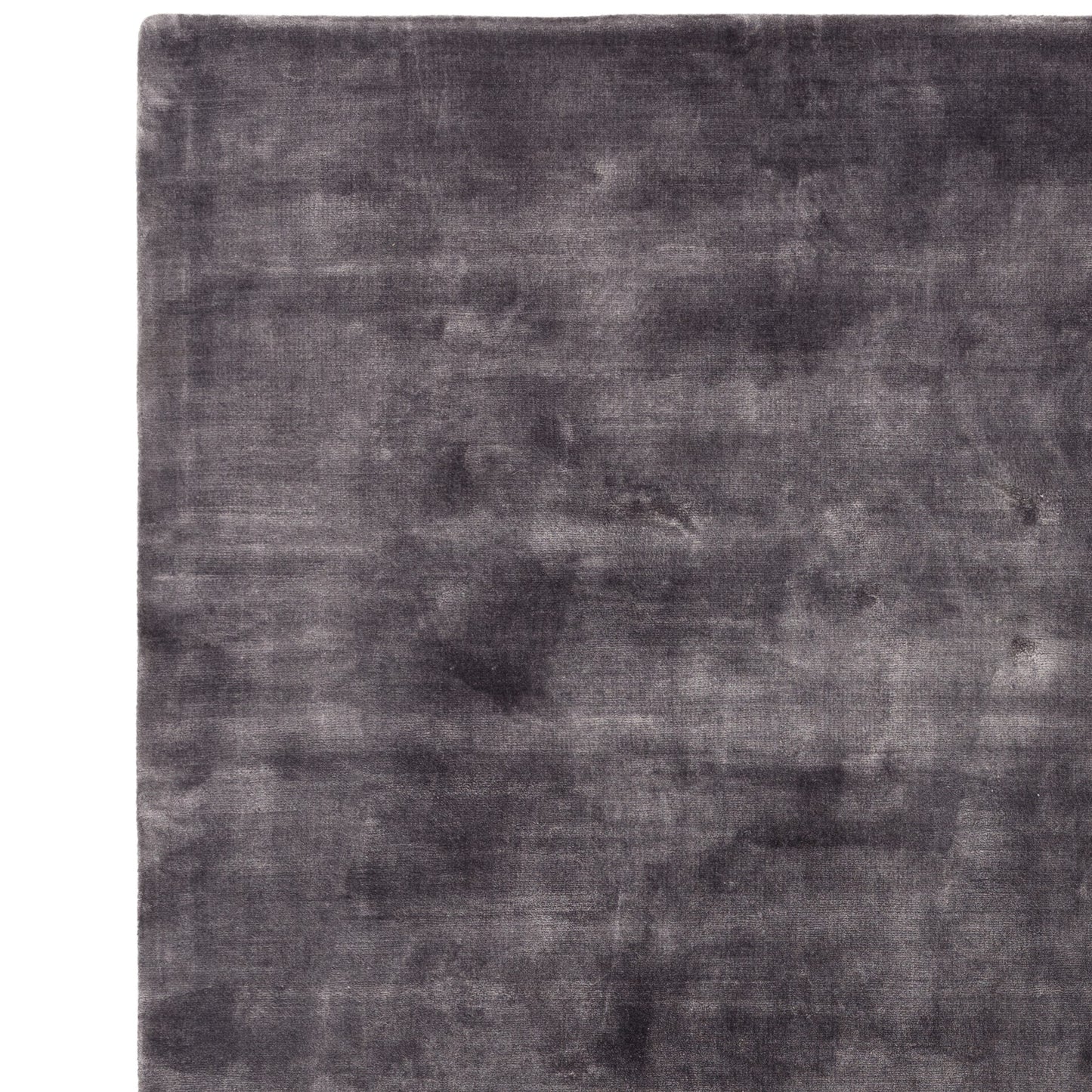 Katherine Carnaby Plain Chrome Designer Rug in Lead Grey
