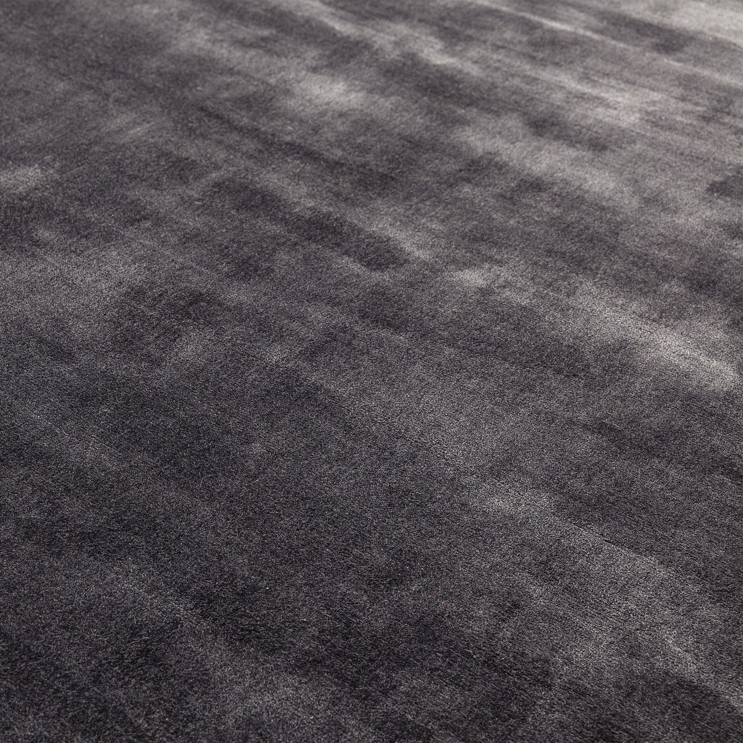 Katherine Carnaby Plain Chrome Designer Rug in Lead Grey