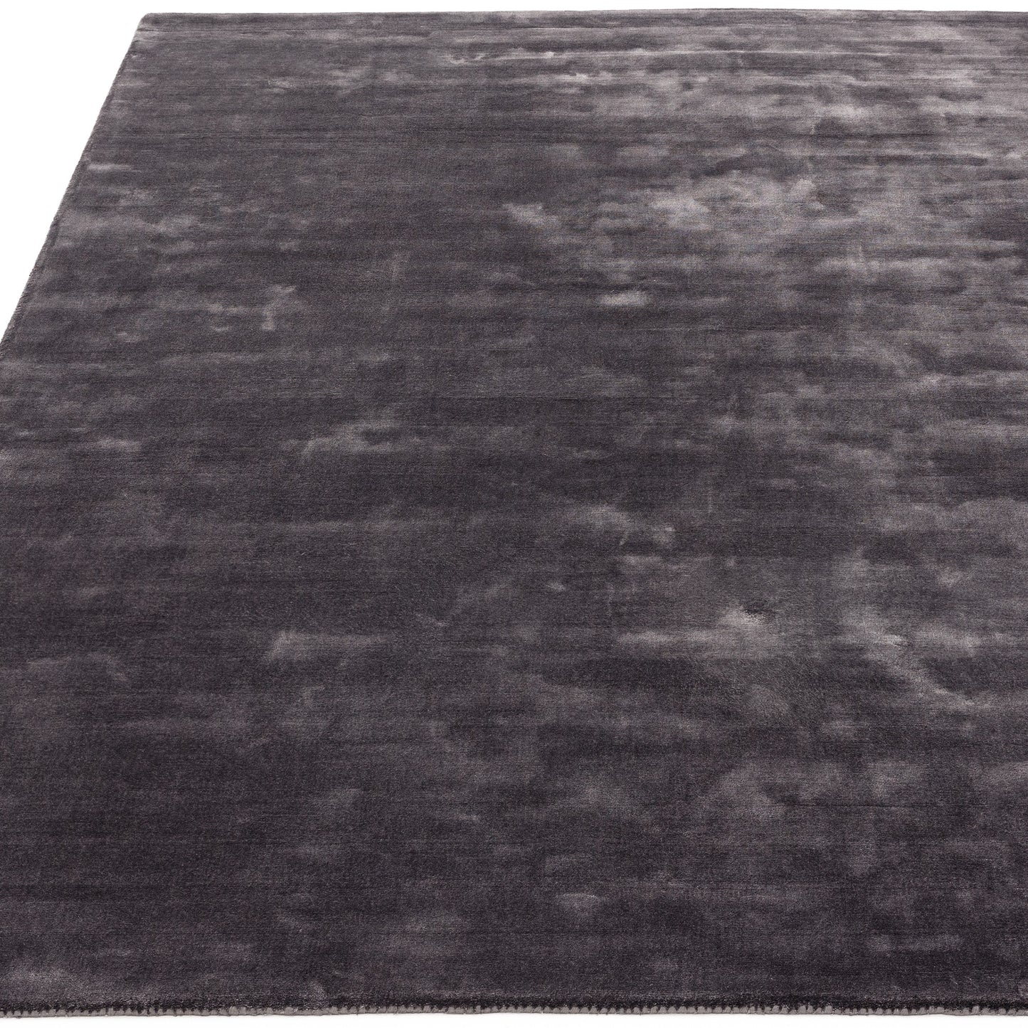 Katherine Carnaby Plain Chrome Designer Rug in Lead Grey