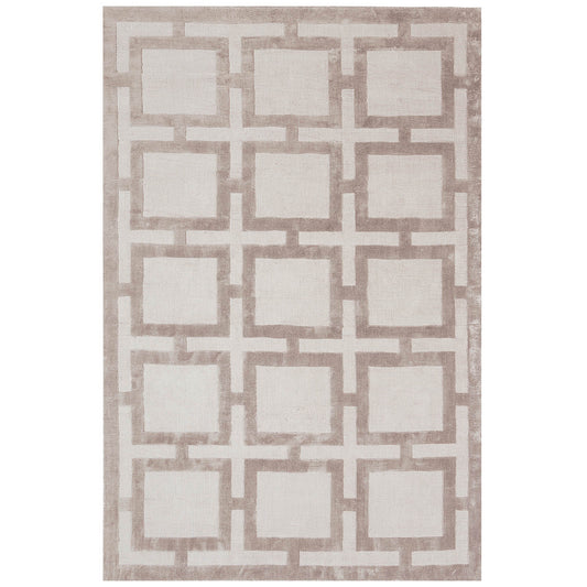 Katherine Carnaby Eaton Geometric Rugs in Biscuit Beige