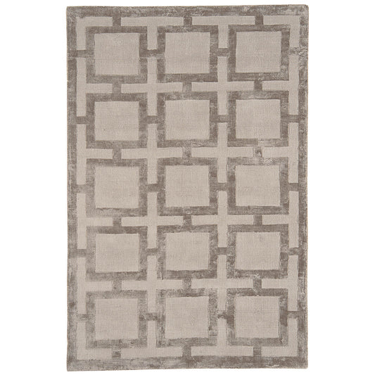 Katherine Carnaby Eaton Geometric Rugs in Mocha Brown