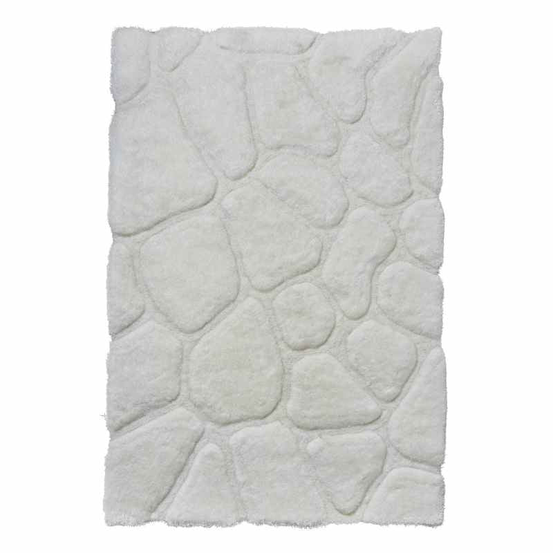 Noble House 5858 Shaggy Pebble Rugs in Cream