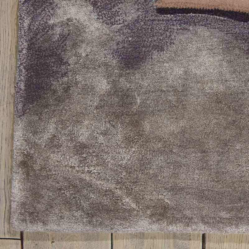 Prismatic Modern Abstract Rugs PRS02 by Nourison in Beige and Silver Grey