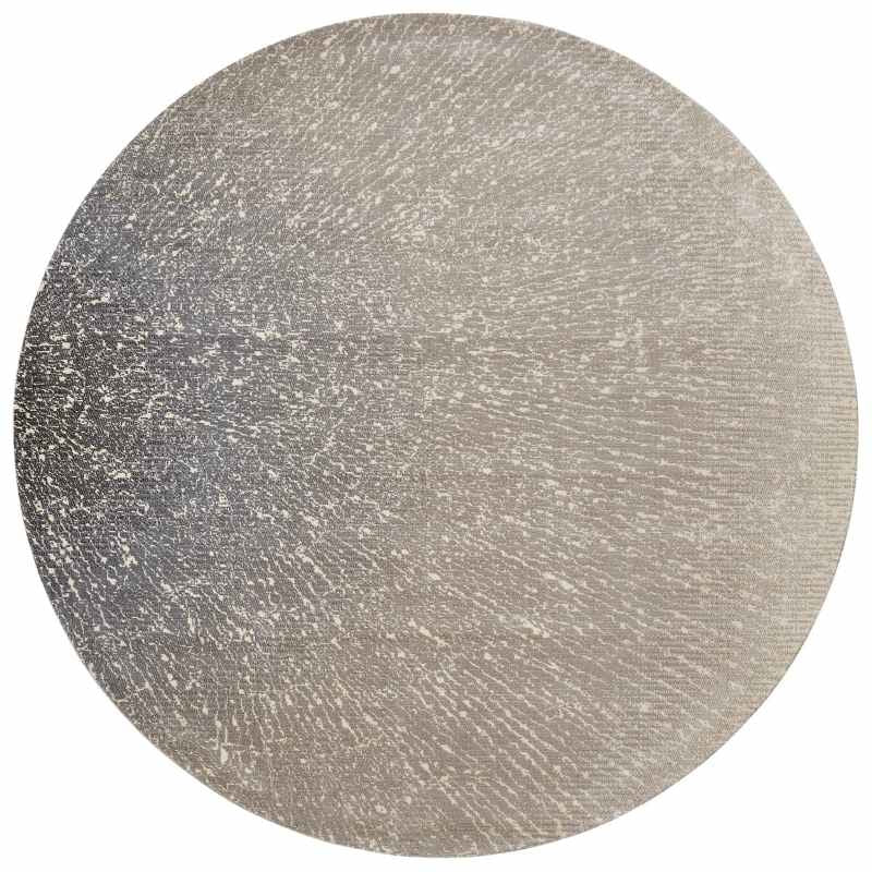 Nourison Twilight Circular Rugs TWI12 in Ivory Grey