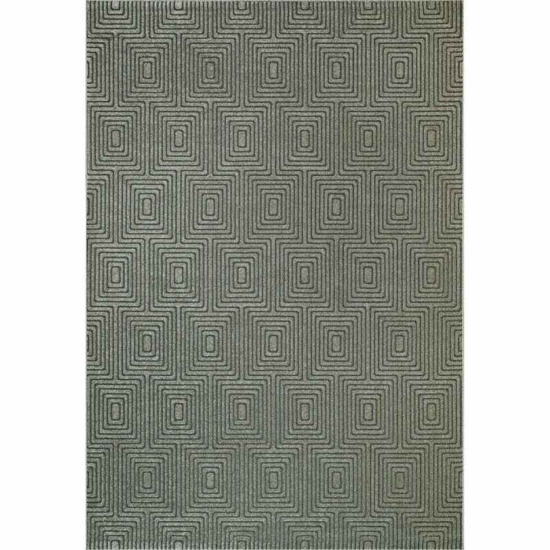 Geometric Modern Textured Rugs in 410009 7131 Grey
