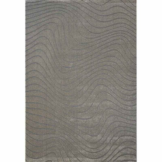 Geo Modern Abstract Rugs 41077 6161 in Charcoal Grey