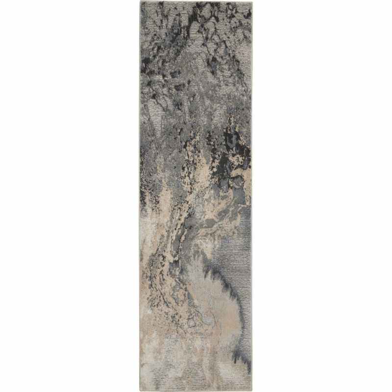 Maxell Abstract Runner Rugs MAE08 by Nourison in Grey