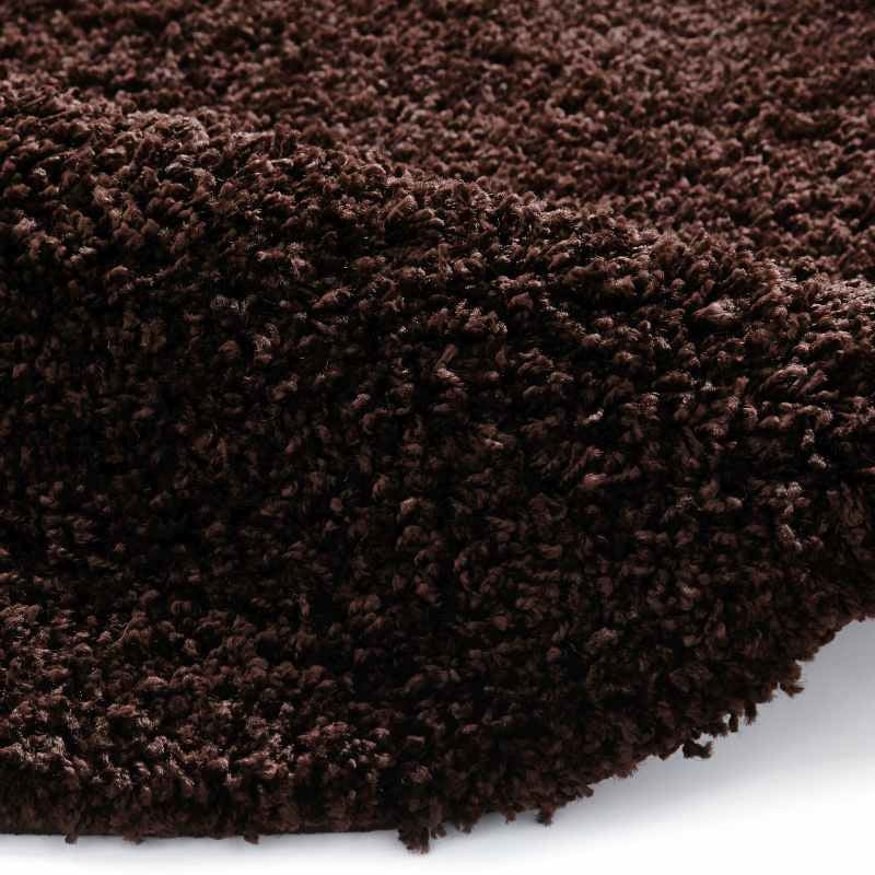 Vista Circular Shaggy Round Rugs 2236 Brown