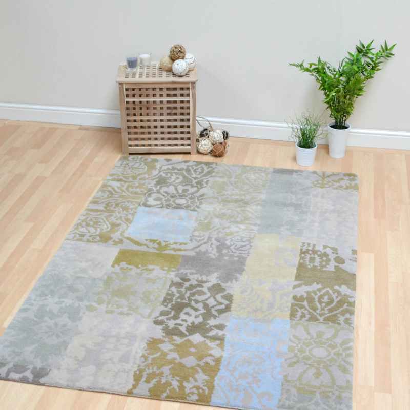 Kodari Patchwork rugs 194001 in Green and by Brink & Campman