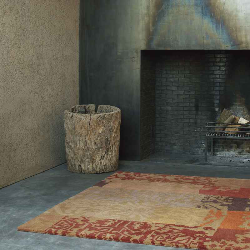 Kodari Patchwork 194003 rugs in Red and Orange by Brink & Campman