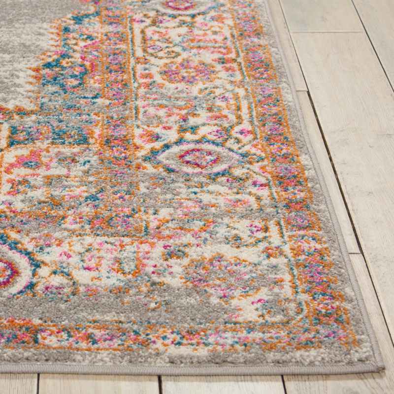 Passion Traditional Medallion Persian Rugs PSN03 in Grey