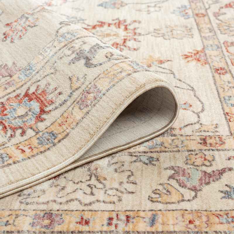 Alia 428GC Traditional Border Rugs in Beige Sand