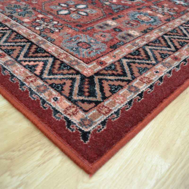 Royal Kashqai Traditional Wool Rugs 4308 300 in Brick Red
