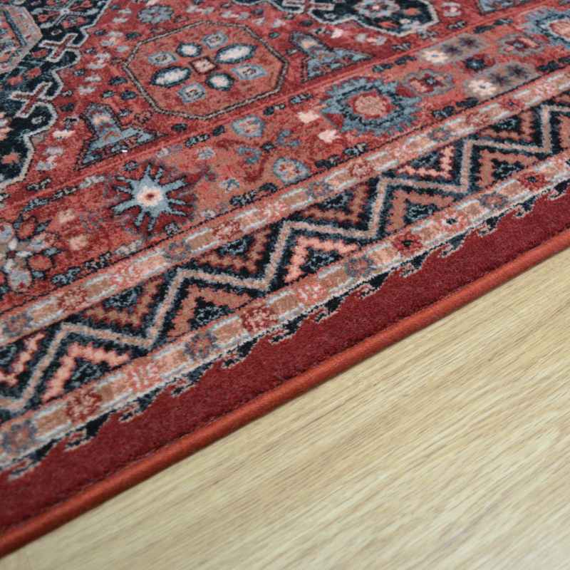 Royal Kashqai Traditional Wool Rugs 4308 300 in Brick Red